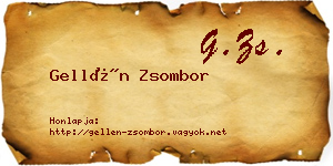 Gellén Zsombor névjegykártya