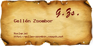 Gellén Zsombor névjegykártya